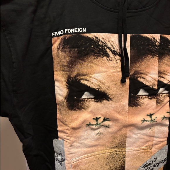 Fivio Foreign King of NY Black Graphic Heavyweight Hoodie in Size XL BRAND NEW!! - Picture 2 of 12